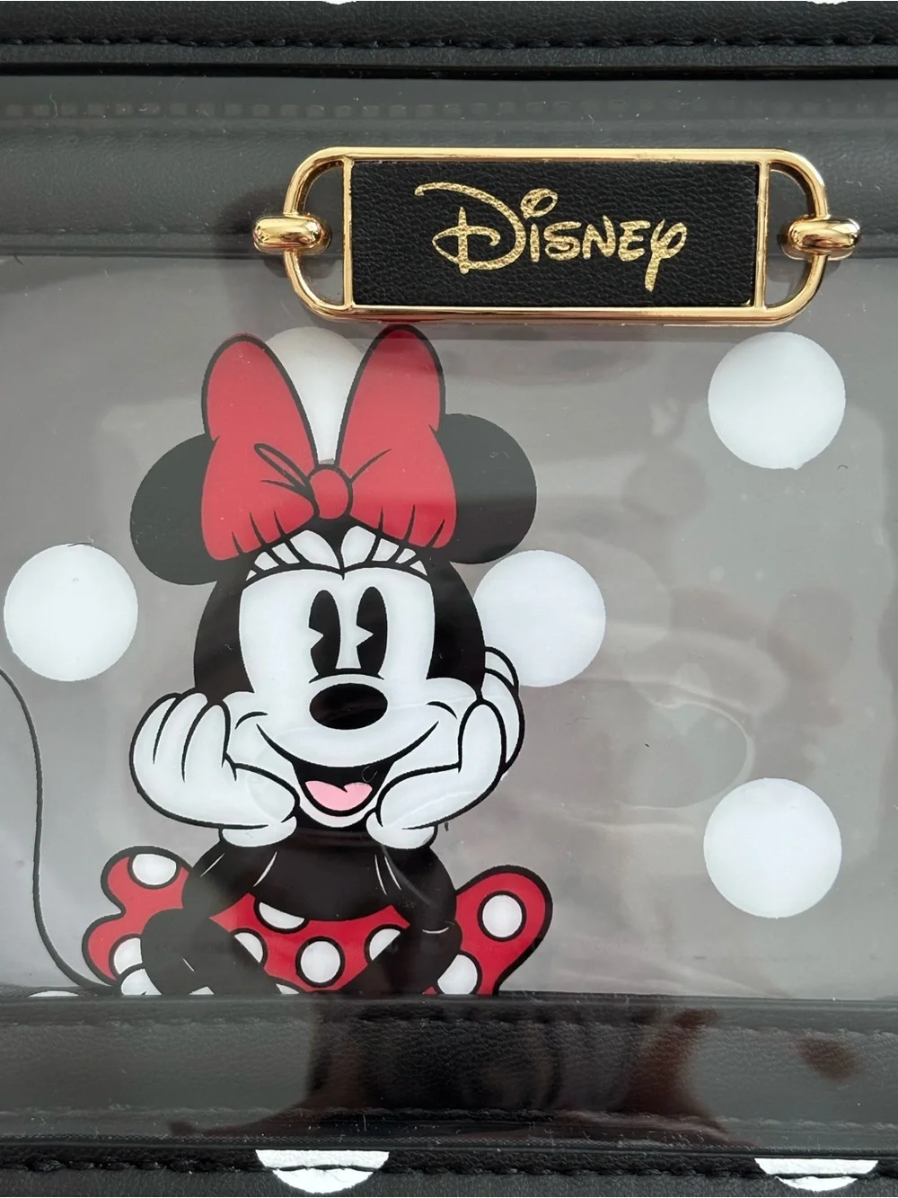 Disney Primark Minnie Mouse Set of Two Clear Cosmetic Makeup Travel Bags NWT